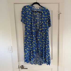 Diane Von Furstenberg Blue and Yellow Floral Dress